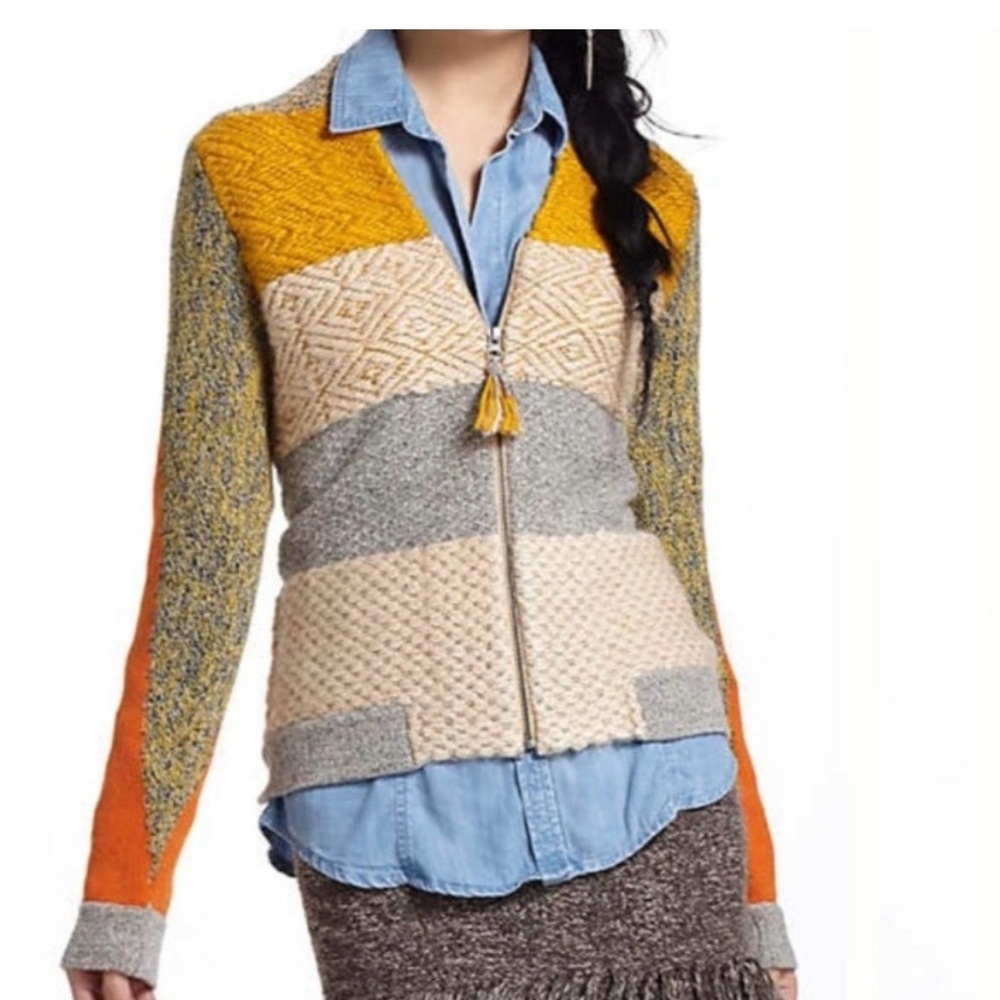 Anthropologie change of the Moon clementine cardigan sweater